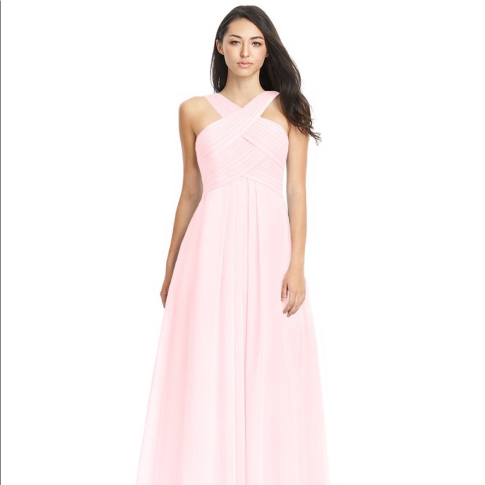 Azazie Kaleigh bridesmaid dress in blushing pink